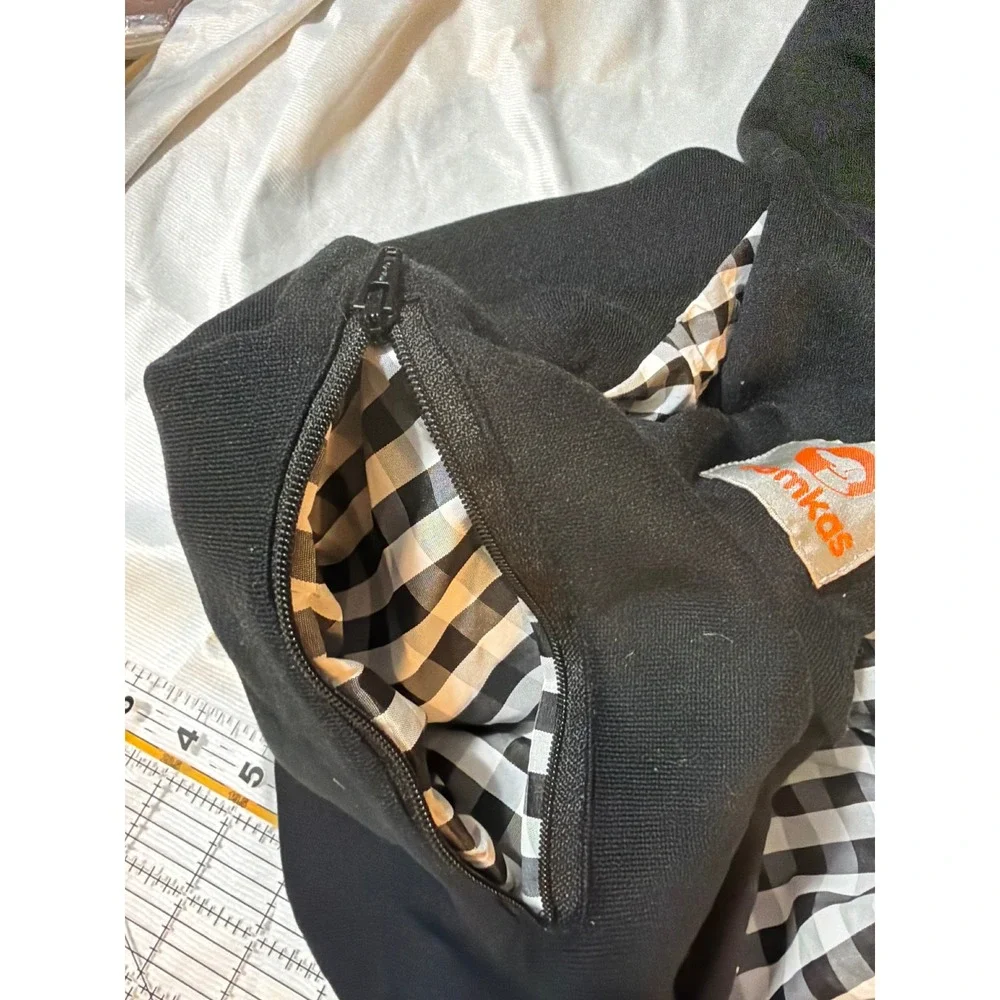 Tomkas Pet Sling Carrier Black Gingham Lining Small Dog Cat Hands Free Bag - Picture 3 of 4